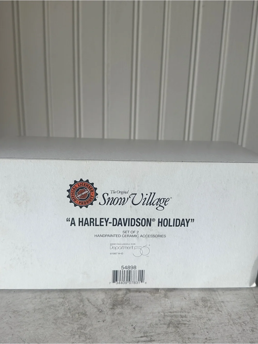 Dept 56 Snow Village A Harley-Davidson Holiday 2pc #54898 Christmas Accessory